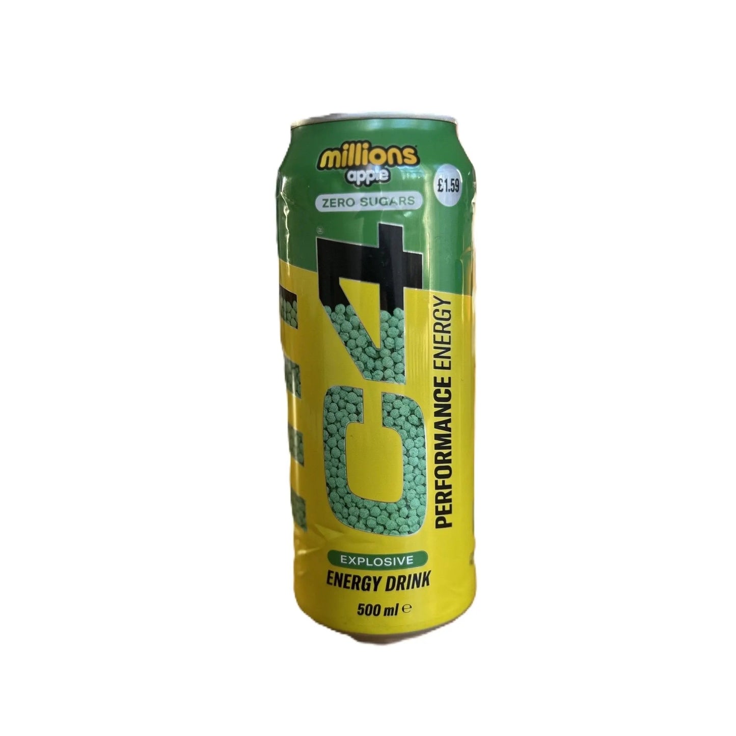 C4 Energy Millions Green Apple – Energy Drink with Green Apple Flavor 500mL Can (UK)