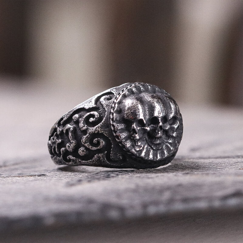 Domineering Skulls Stainless Steel Ring