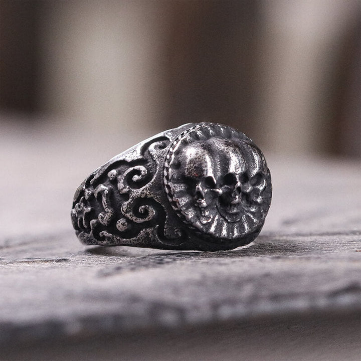 Domineering Skulls Stainless Steel Ring