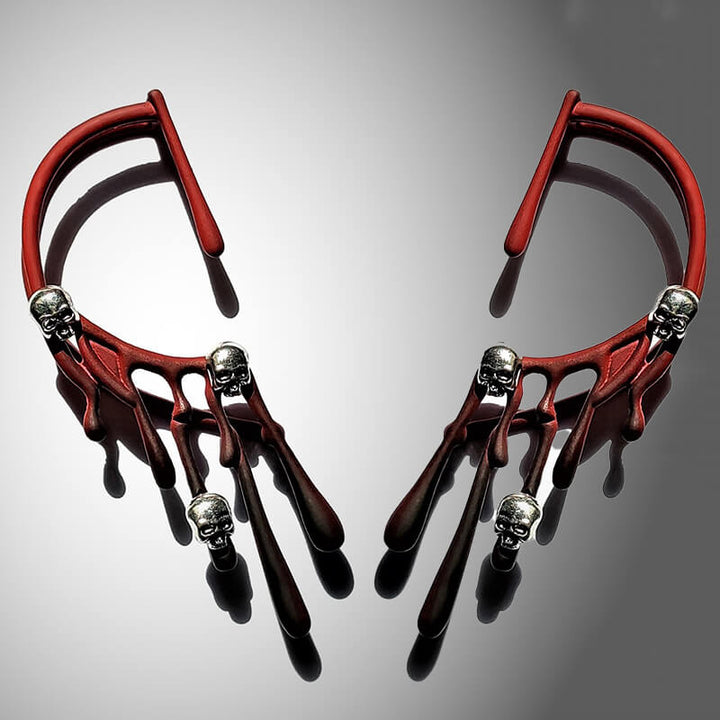 Exaggerated Skull Lava Zinc Alloy Ear Cuffs