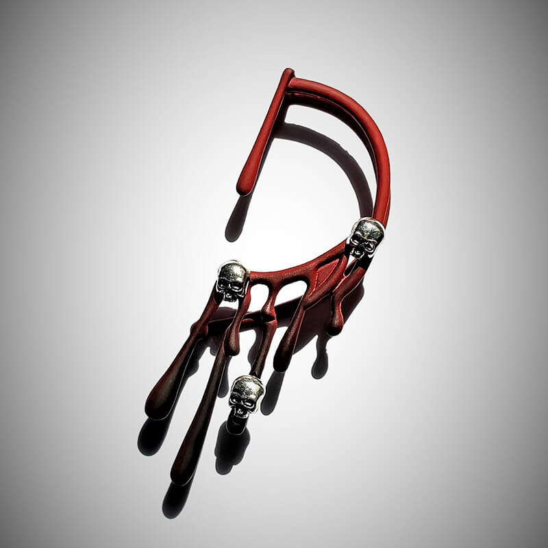 Exaggerated Skull Lava Zinc Alloy Ear Cuffs