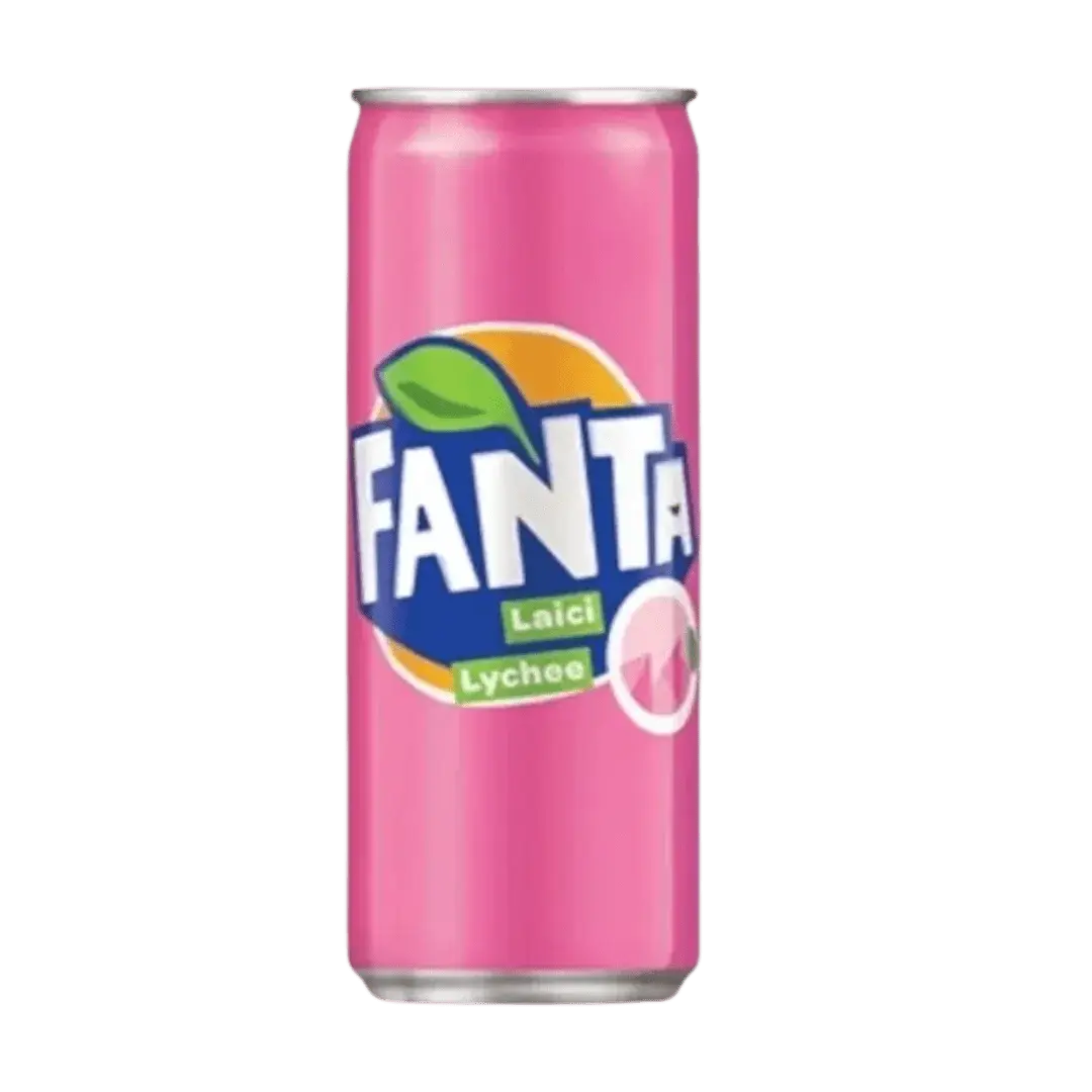 Fanta Lychee – Refreshing Lychee Flavored Soda 320mL Can (Malaysia)