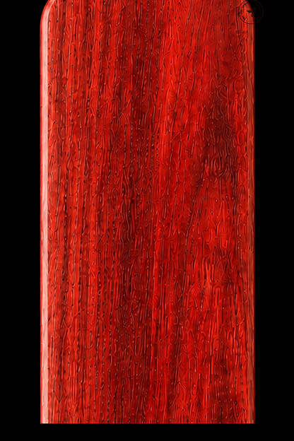 Full Paddle in Bloodwood — Blade grain and maker's mark