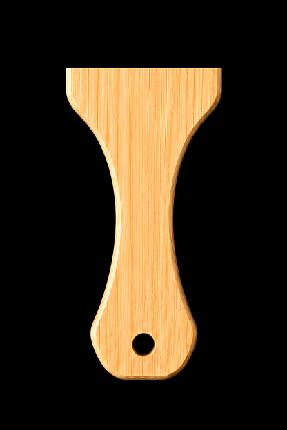 Full Paddle in Hickory — Handle close-up