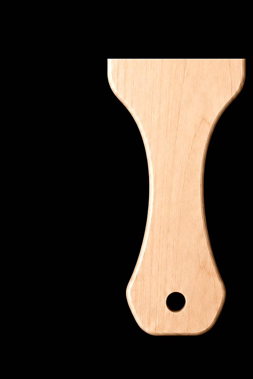 Full Paddle in Maple — Handle close-up