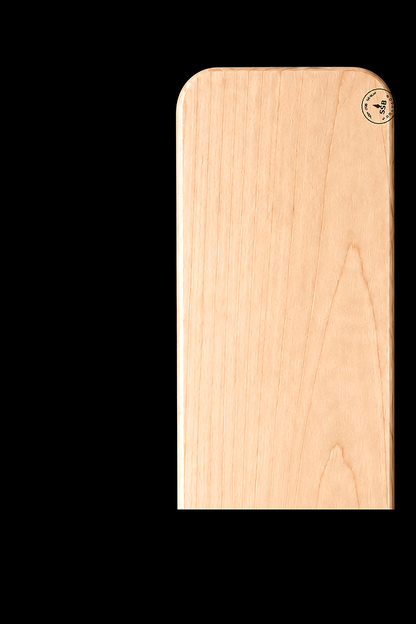 Full Paddle in Maple — Blade grain and maker's mark