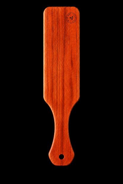 Full Paddle in Padauk — Maker's mark front