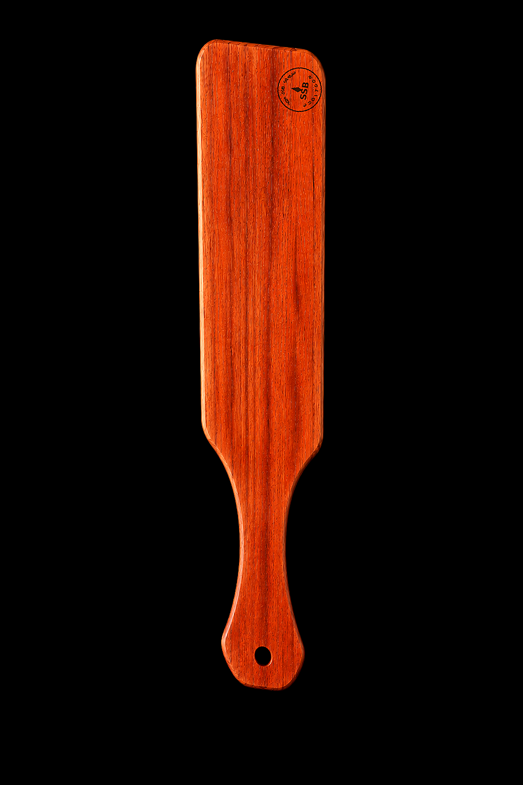 Full Paddle in Padauk — Three-quarter view