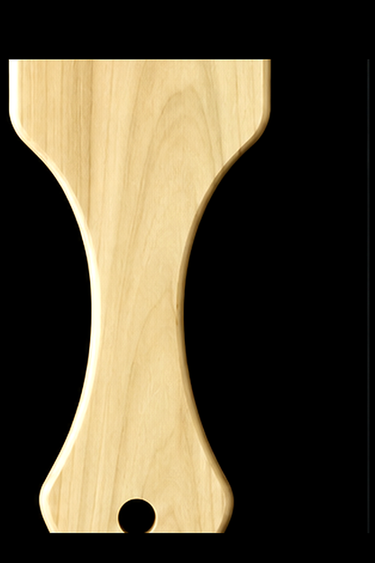 Full Paddle in Poplar — Handle close-up