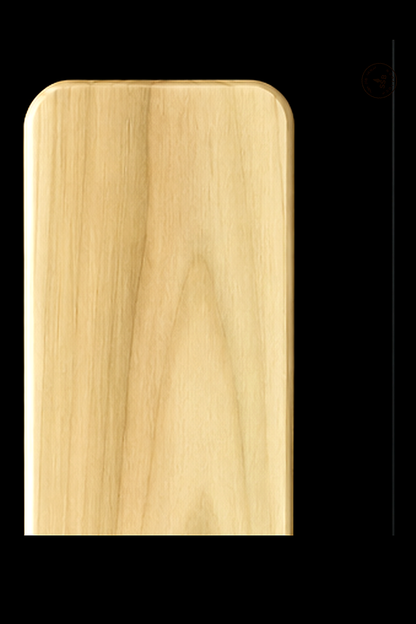 Full Paddle in Poplar — Blade grain and maker's mark