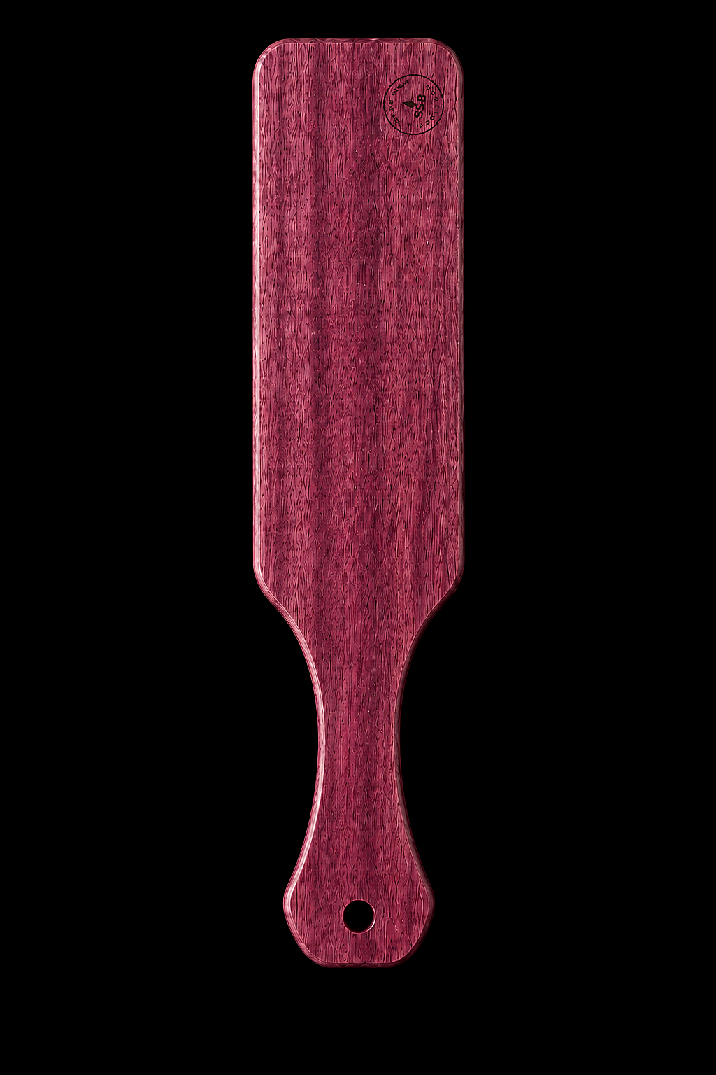 Full Paddle in Purpleheart — Maker's mark front