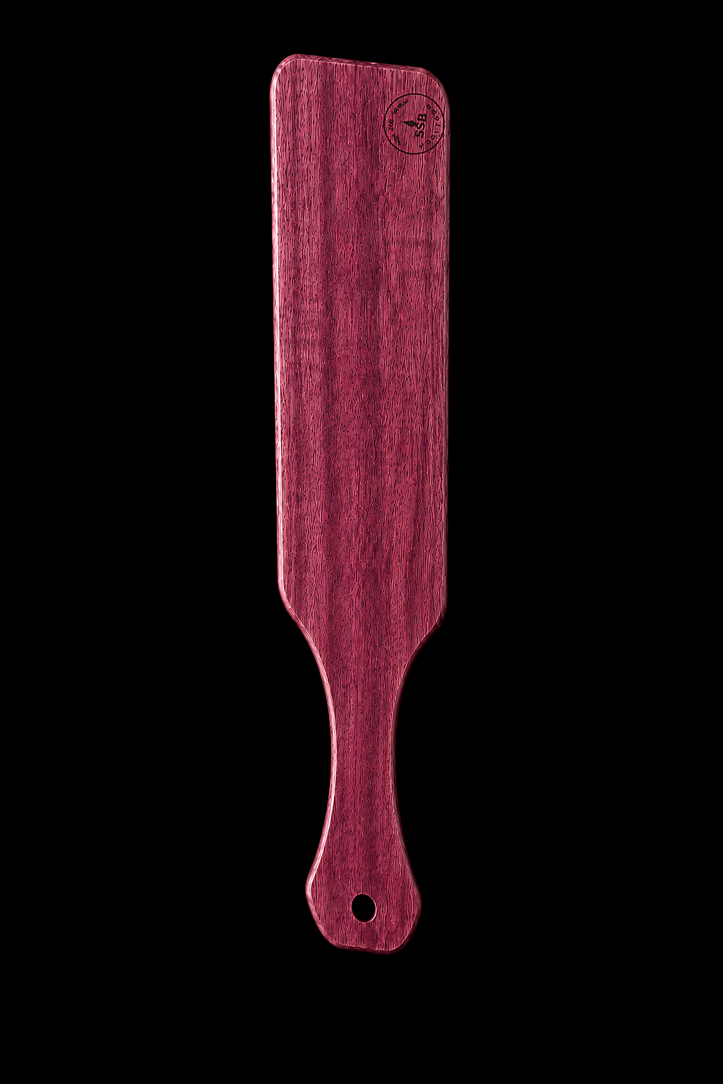Full Paddle in Purpleheart — Three-quarter view