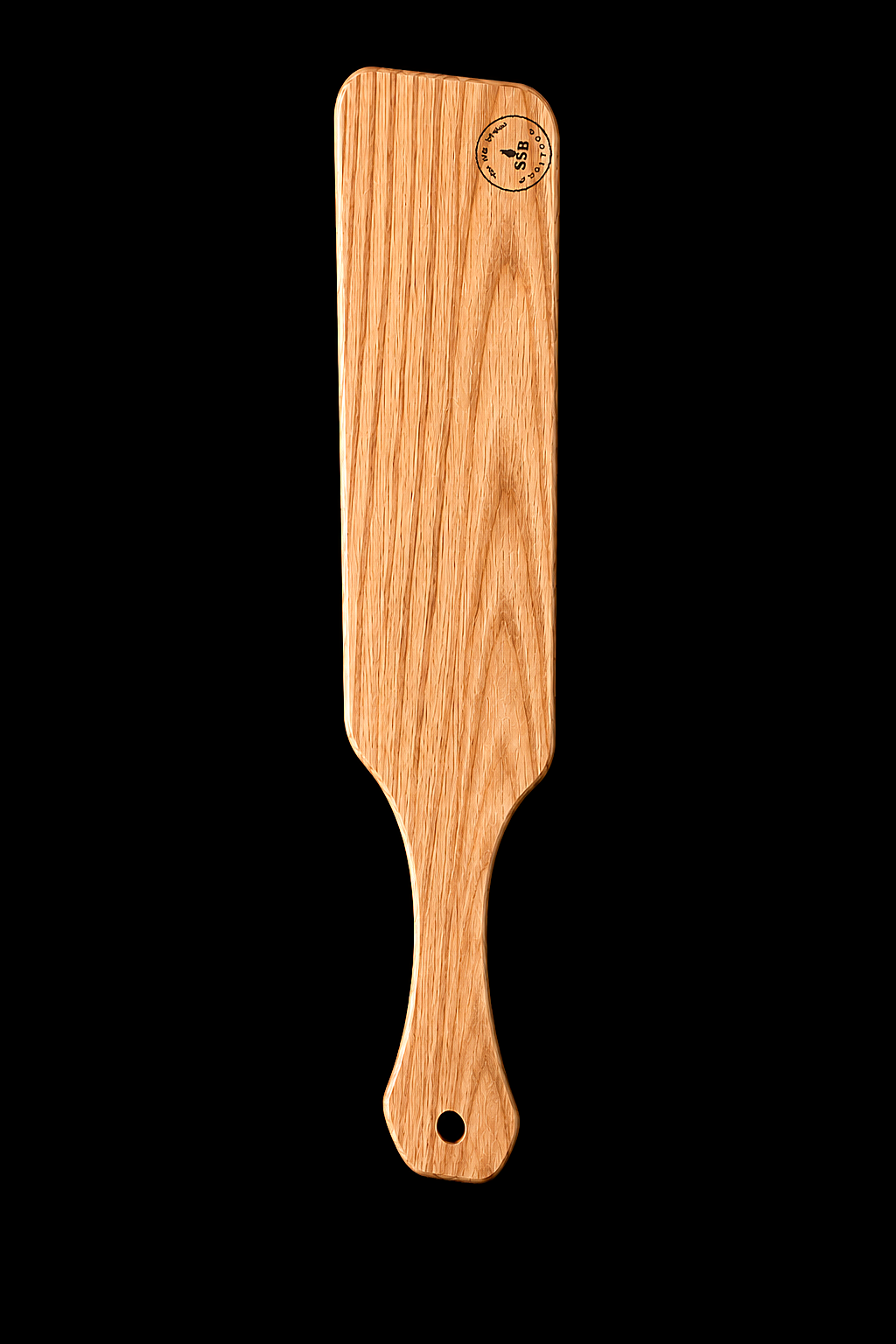 Full Paddle in Red Oak — Three-quarter view