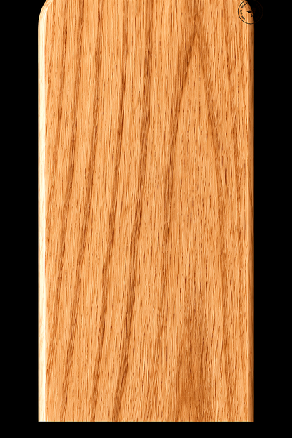 Full Paddle in Red Oak — Blade grain and maker's mark