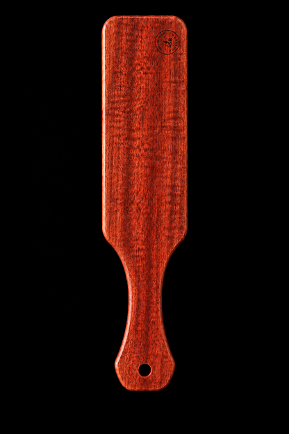 Full Paddle in Sapele — Maker's mark front