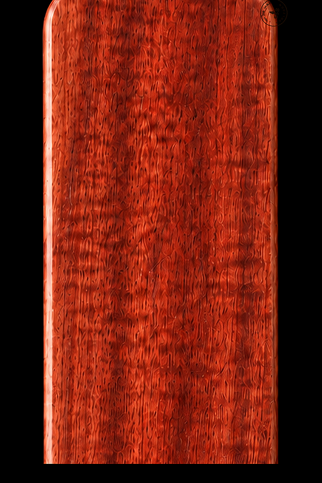 Full Paddle in Sapele — Blade grain and maker's mark