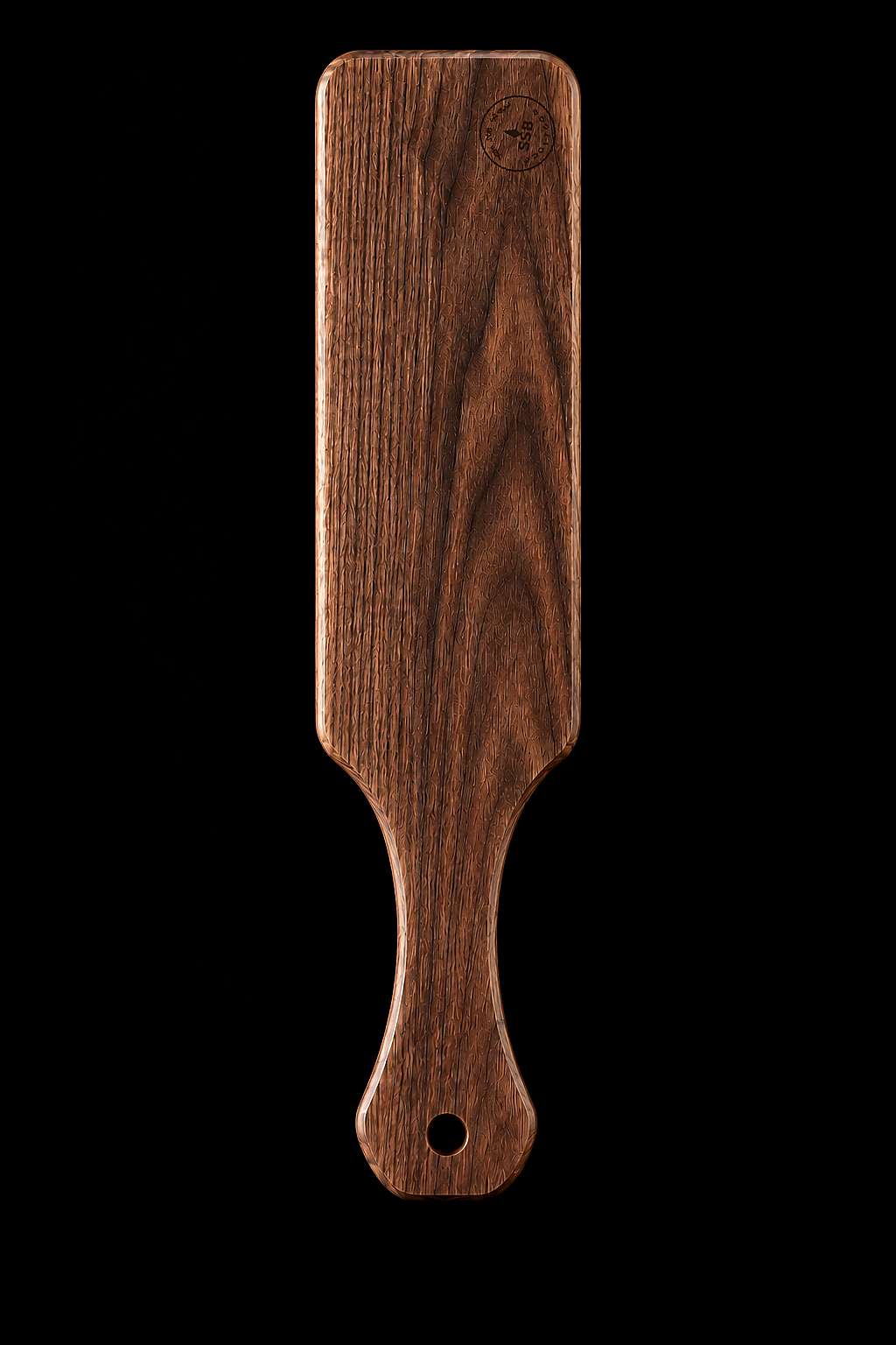 Full Paddle in Walnut — Maker's mark front