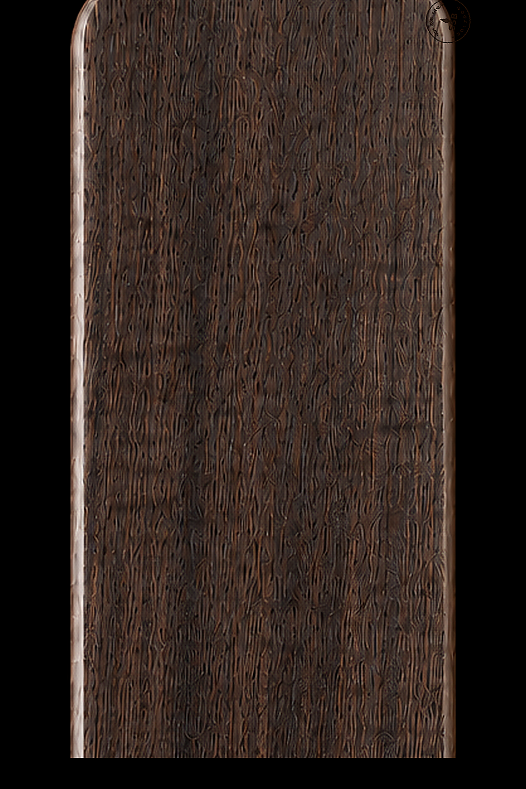 Full Paddle in Wenge — Blade grain and maker's mark