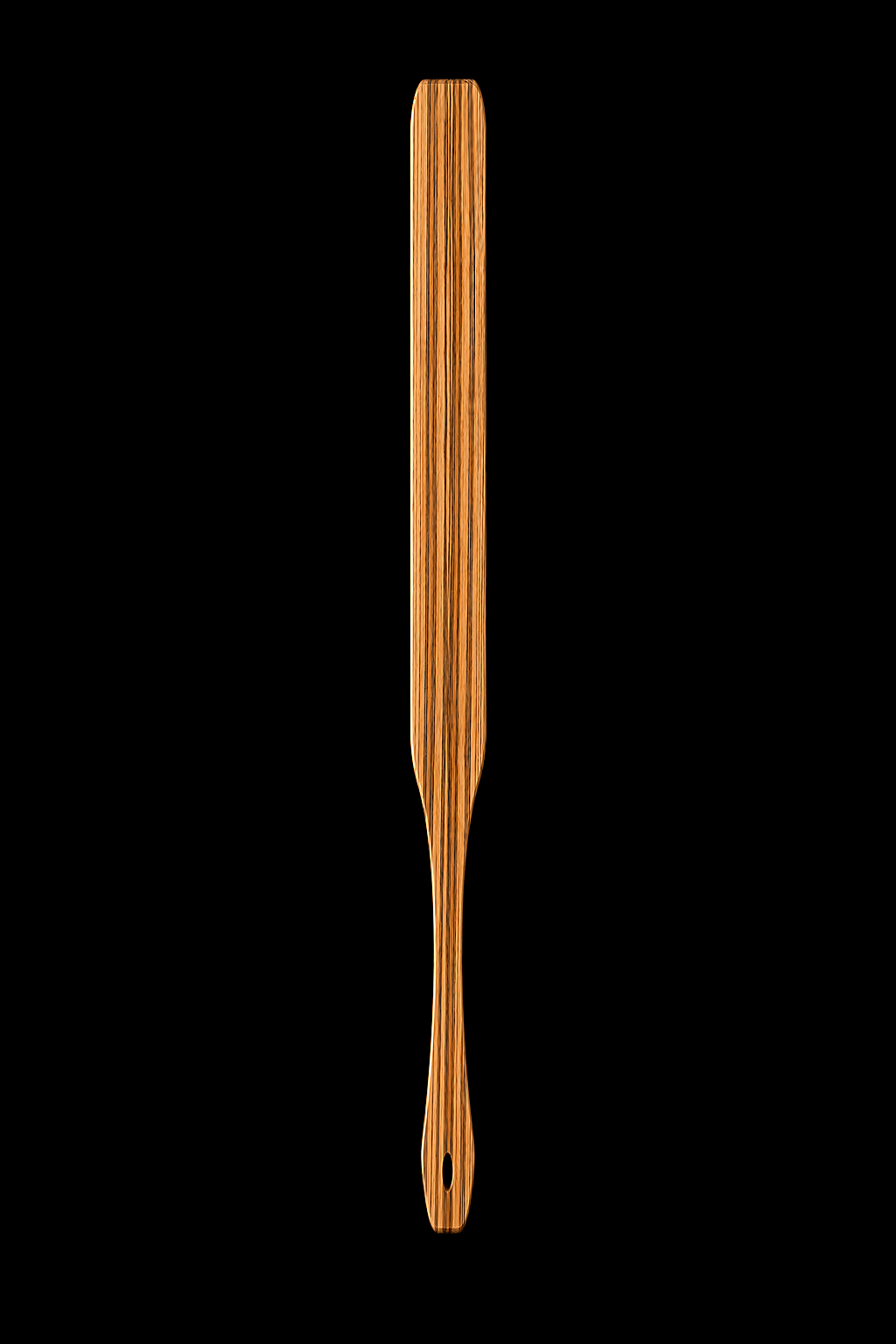 Full Paddle in Zebrawood — Side profile