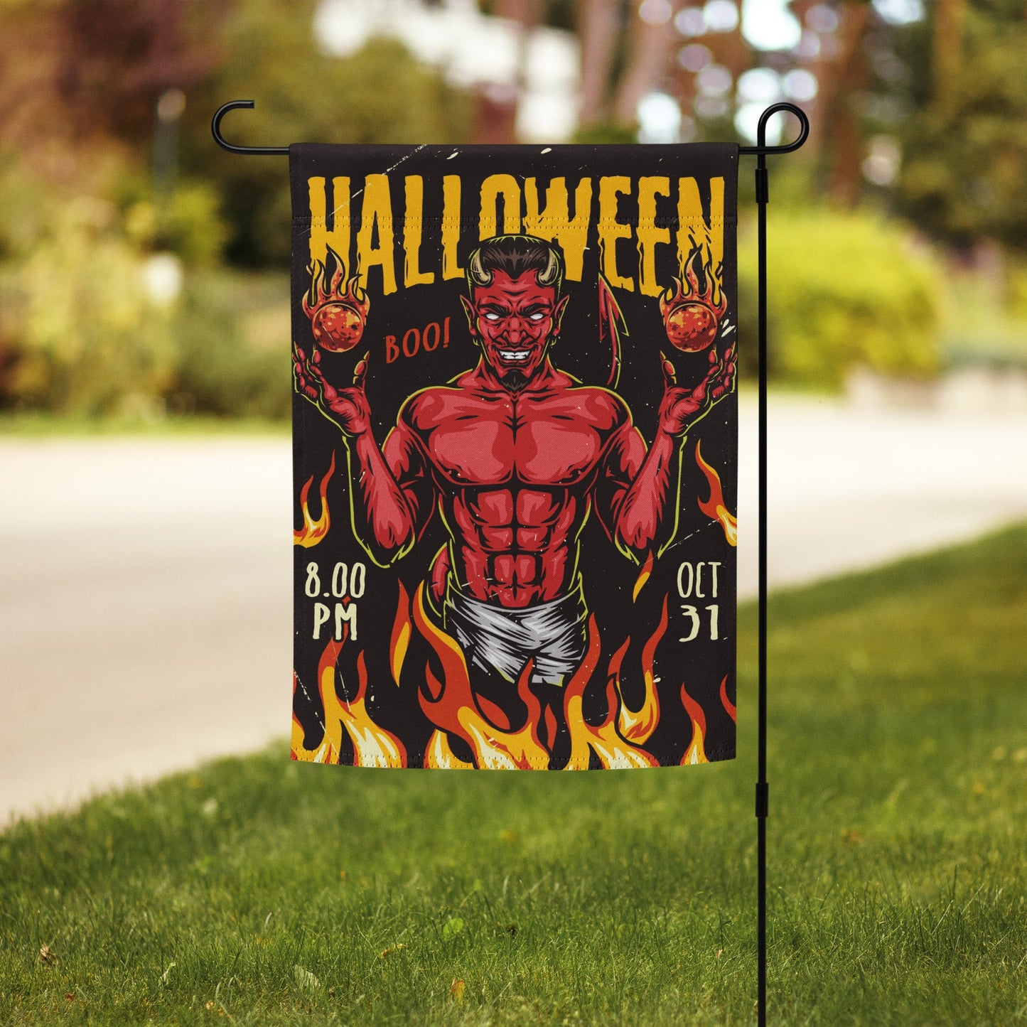 Halloween Devil Garden Flag