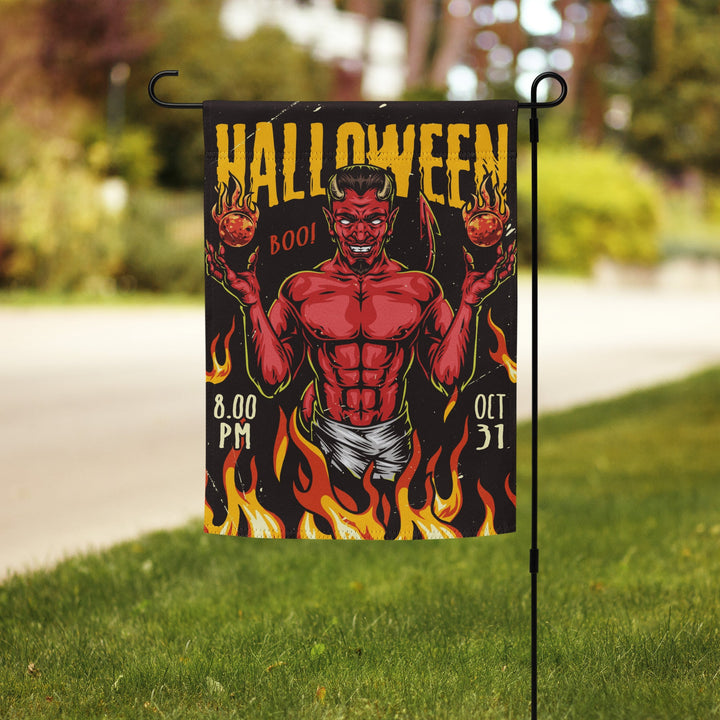 Halloween Devil Garden Flag