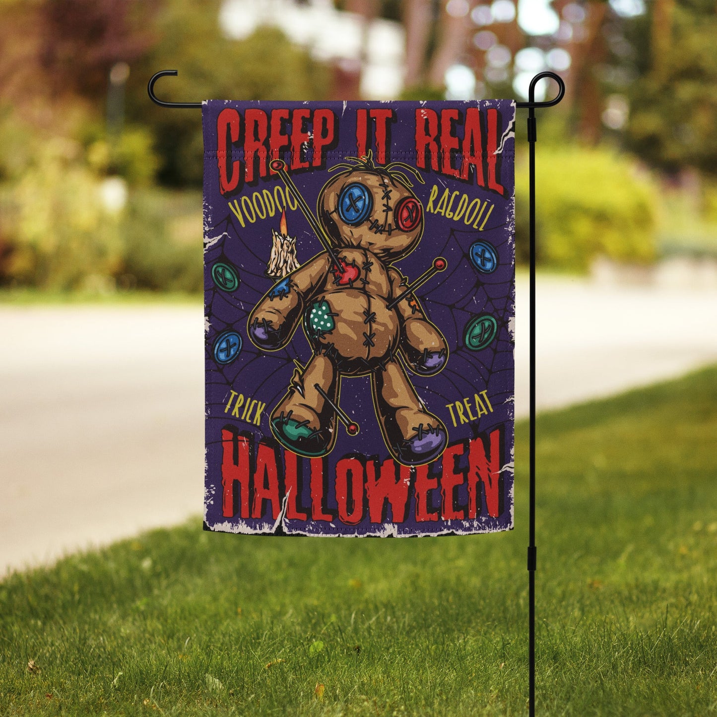 Halloween Voodoo Doll Garden Flag