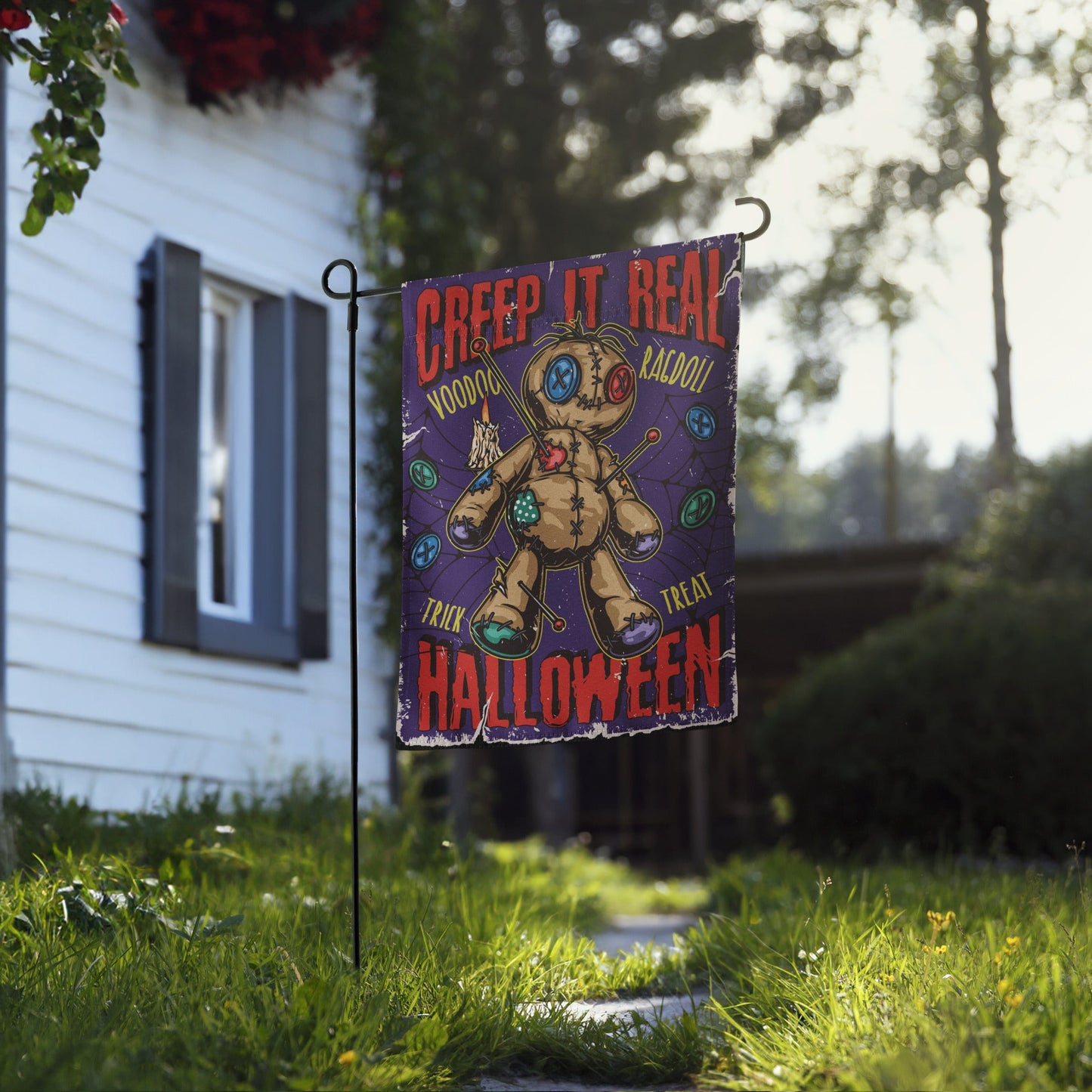 Halloween Voodoo Doll Garden Flag