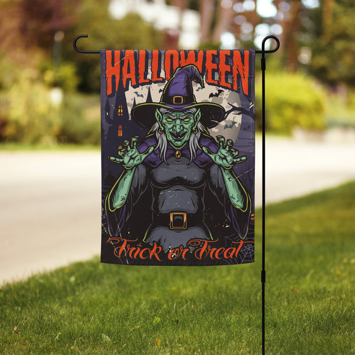 Halloween Witch Garden Flag