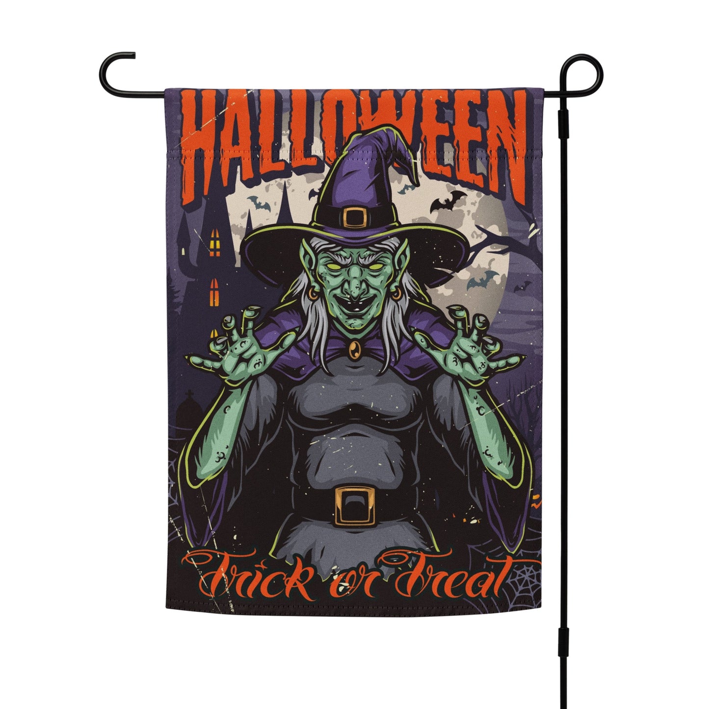 Halloween Witch Garden Flag