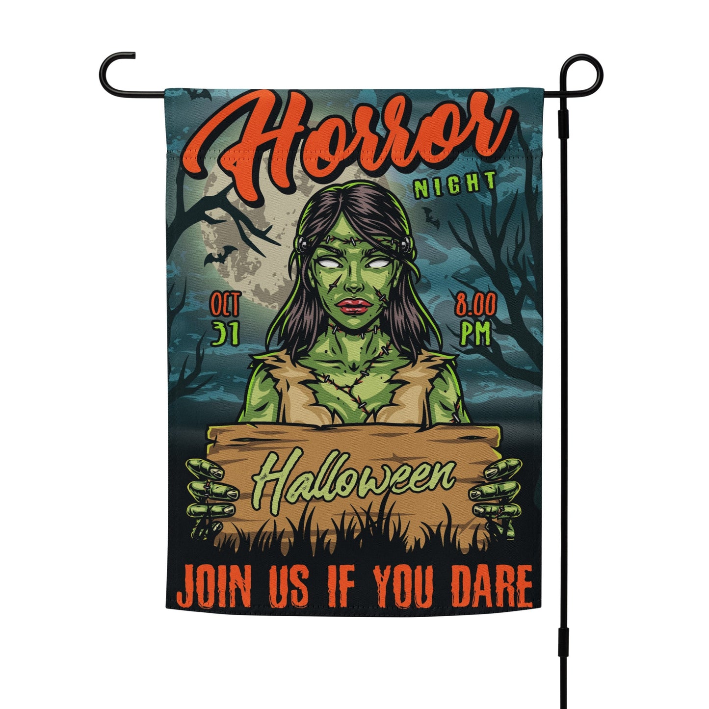 Halloween Zombie Garden Flag