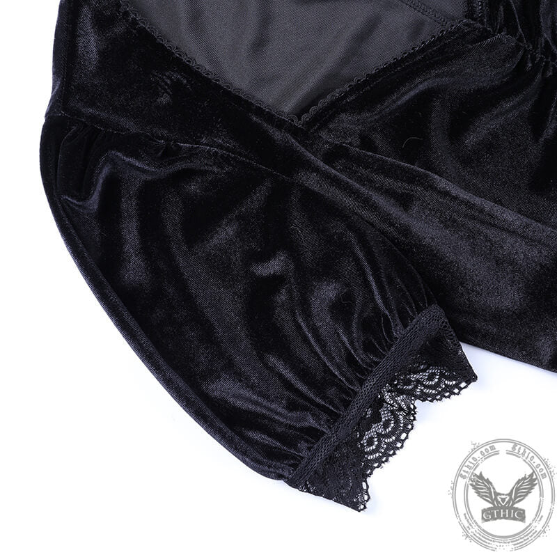 Gothic A Line Polyester Mini Dress