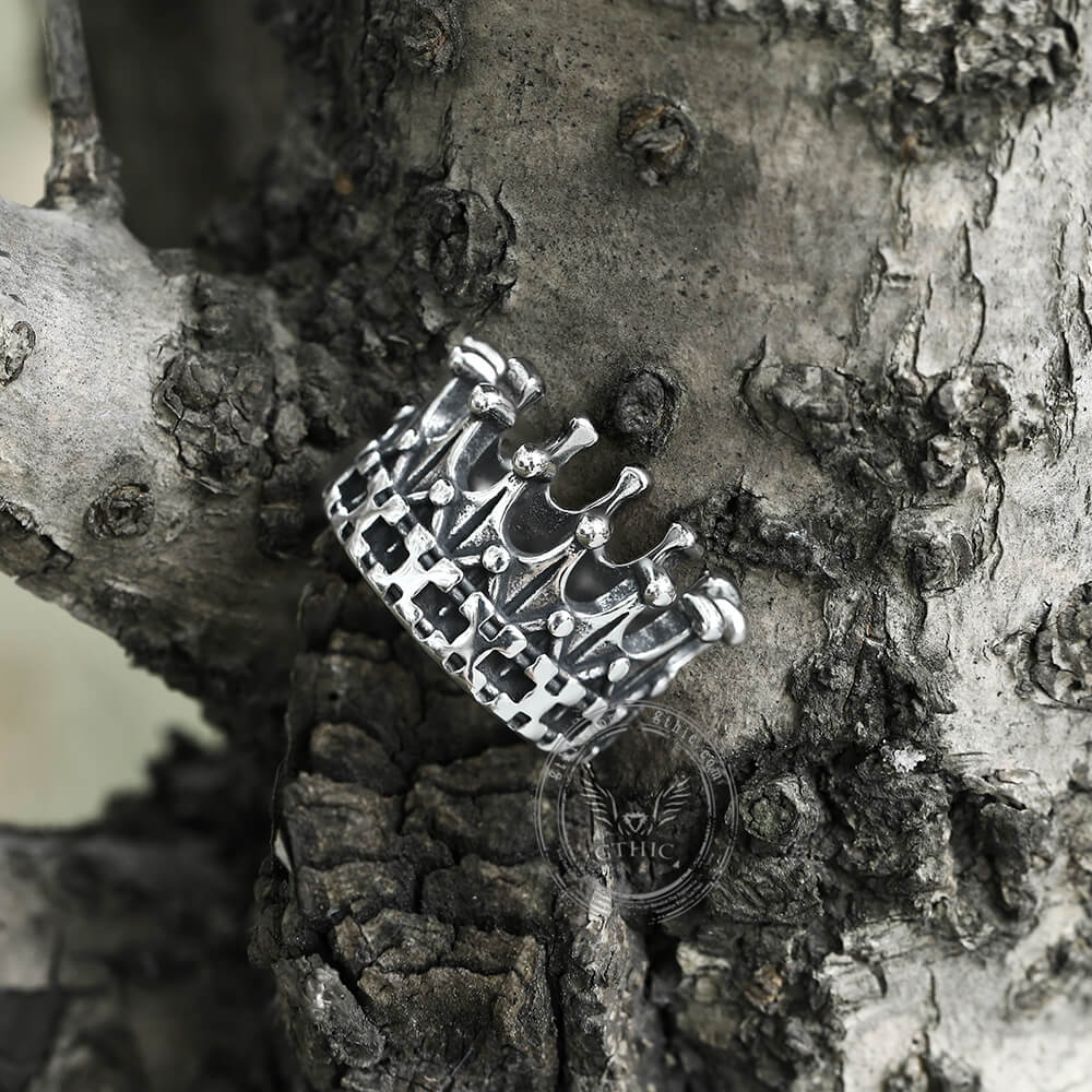 Gothic Crown Stainless Steel Punk Ring