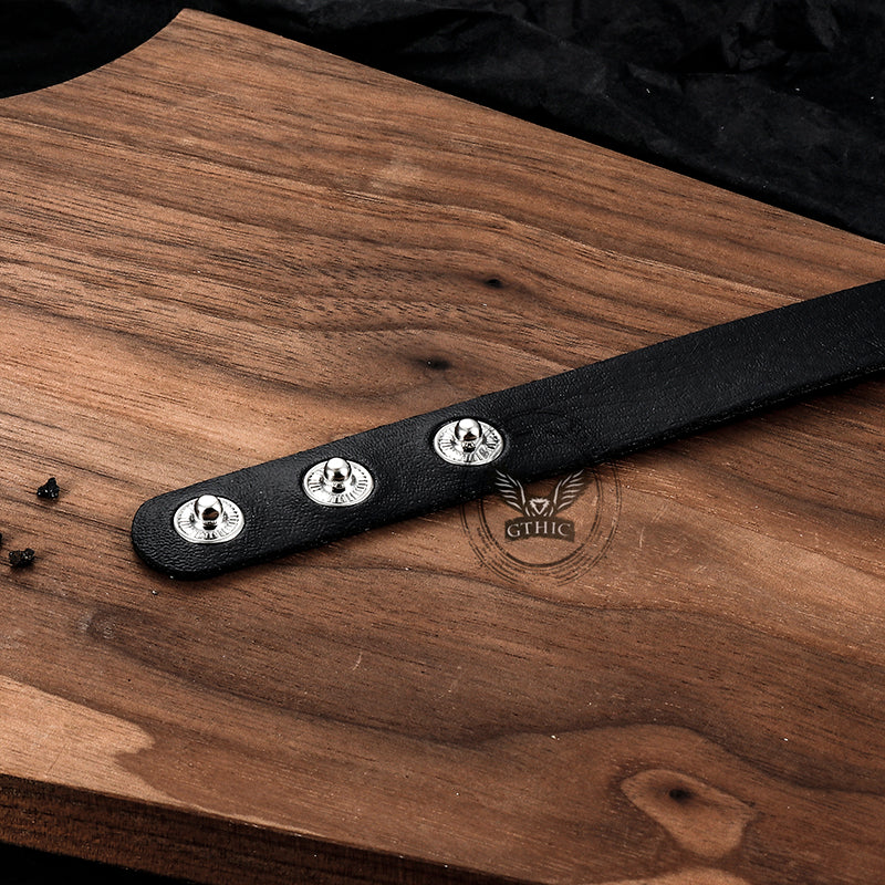 Gothic Heart Bat Wings Alloy PU Leather Choker Necklace