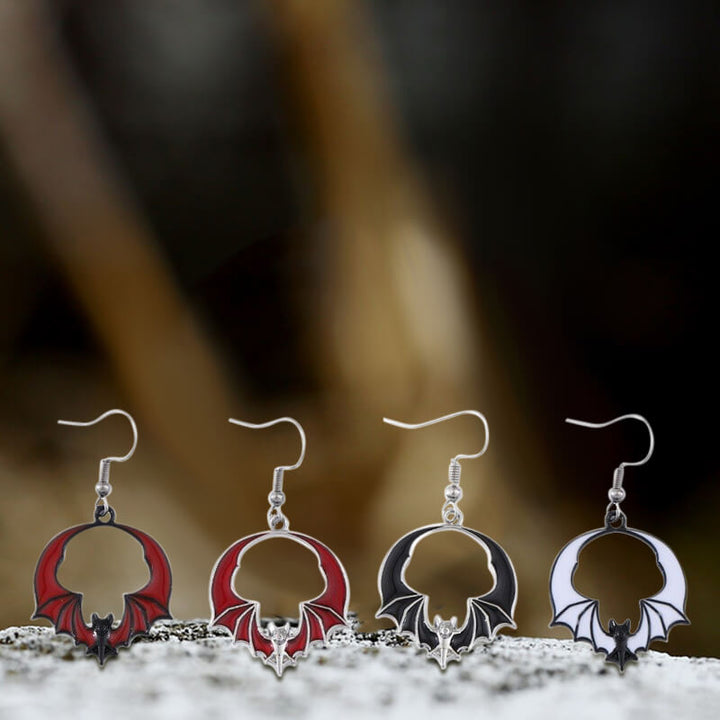 Halloween Dark Bat Zinc Alloy Earrings