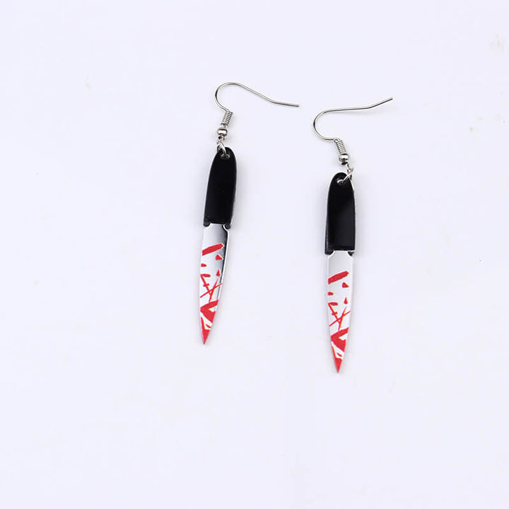 Halloween Red Print Acrylic Earrings