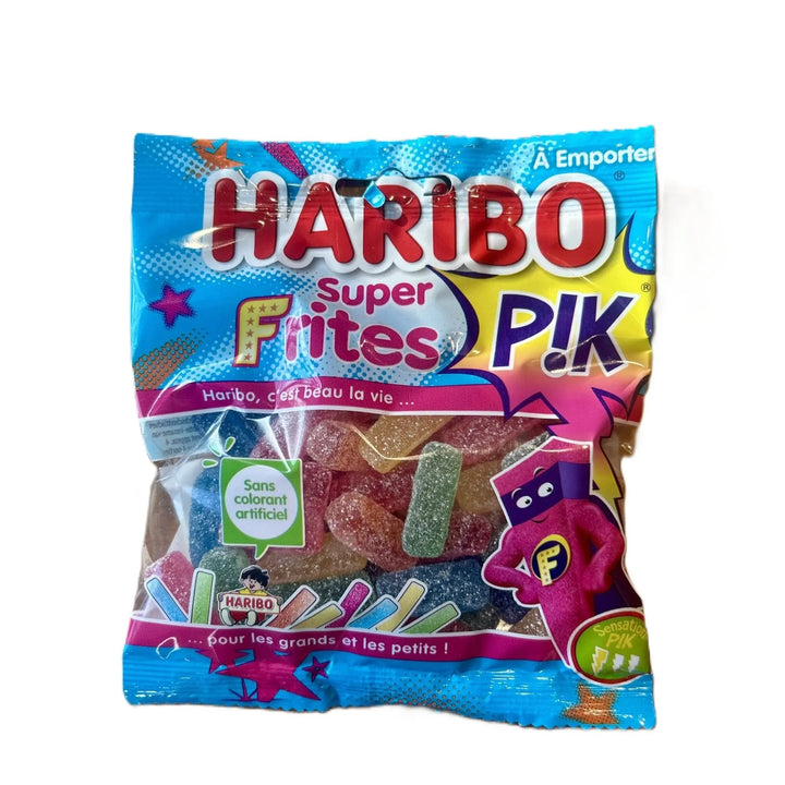 Haribo Super Frites – Tangy & Sweet Potato-Shaped Gummies 100g Pack (France)