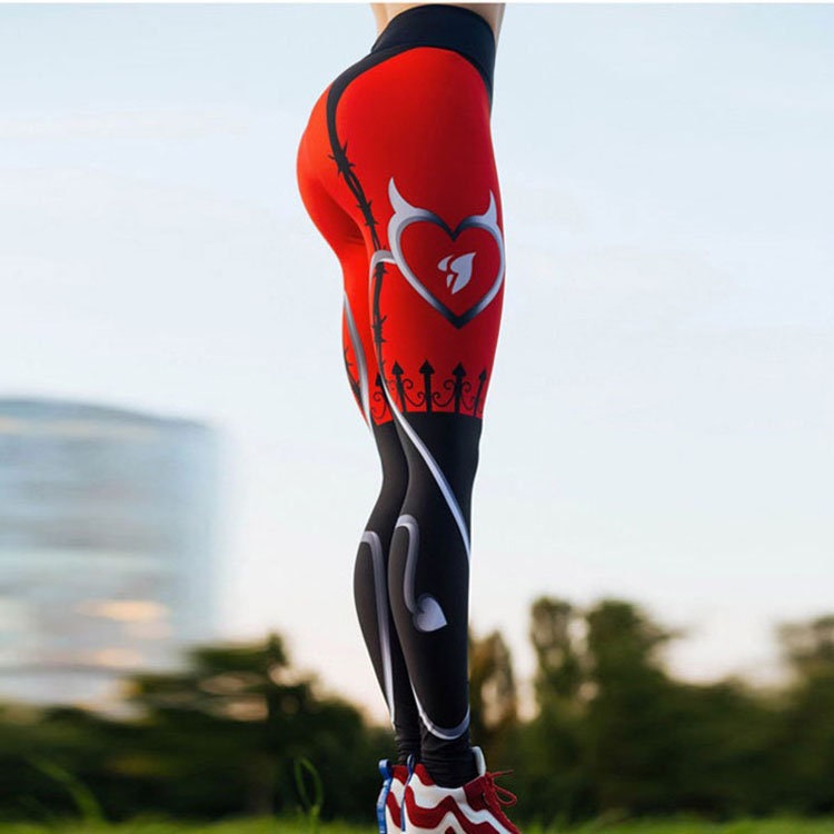 Sexy Devil Print Leggings | Yoga Pants | Dark Gothic Stretchy