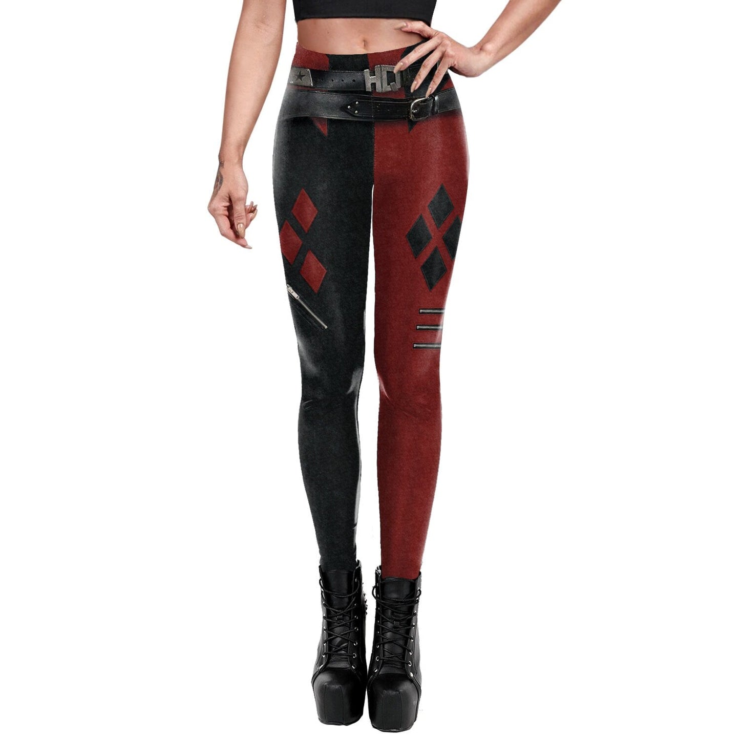 Harley Q Leggings | Yoga Pants | Cosplay Stretchy