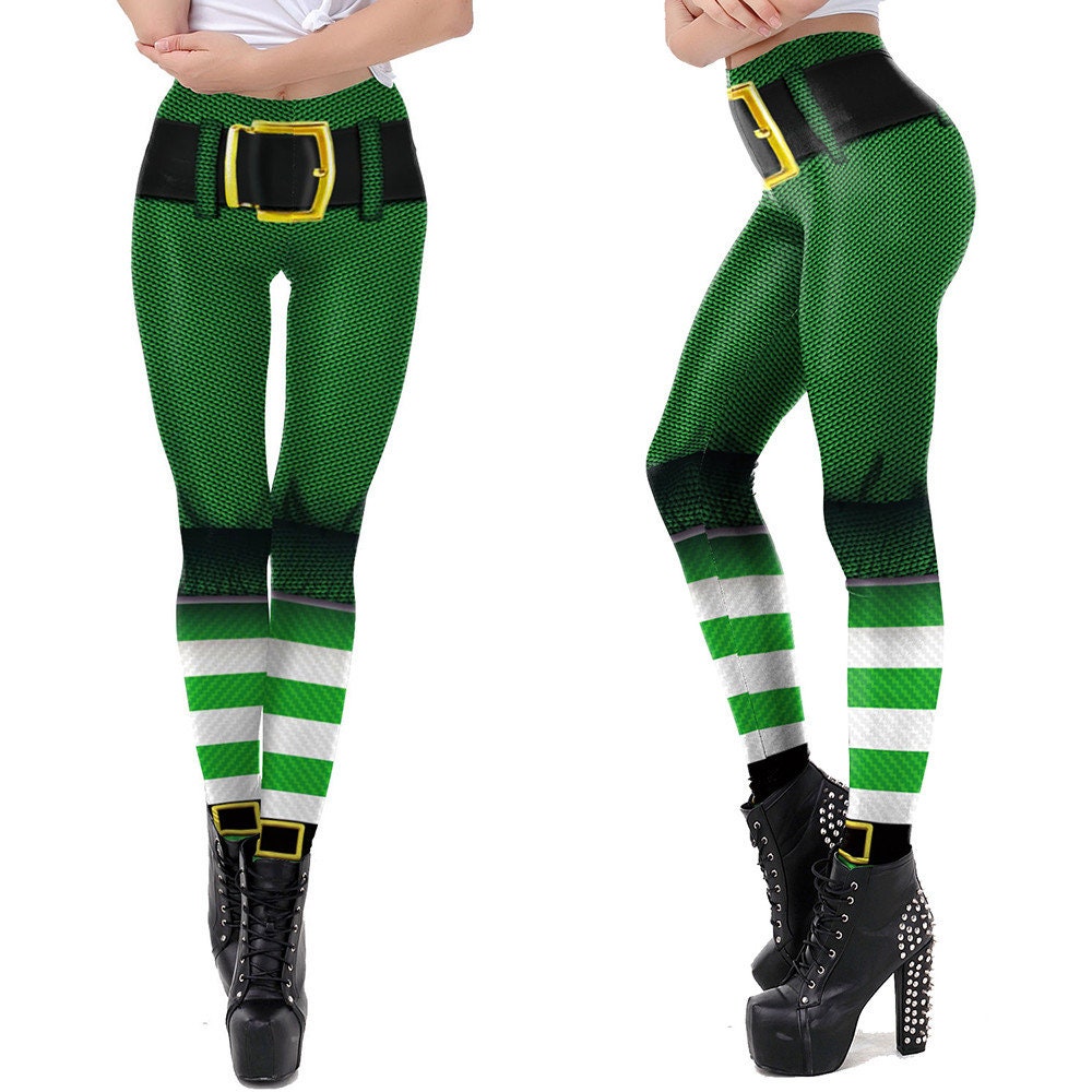 St Patricks Day Print Leggings | Yoga Pants | Leprechaun Stretchy