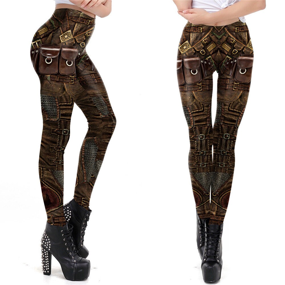Adventurer Print Leggings | Yoga Pants | Steampunk Stretchy