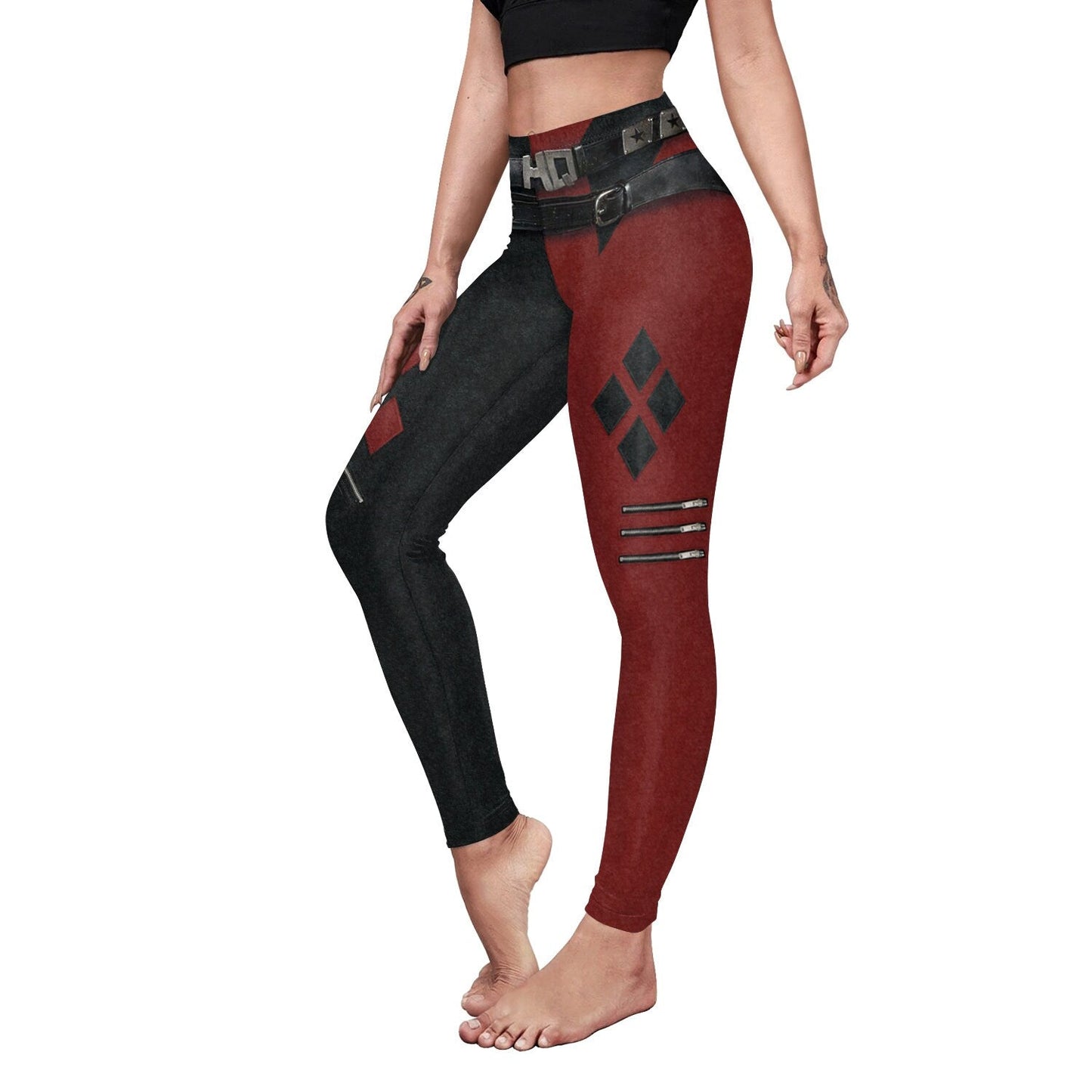 Harley Q Leggings | Yoga Pants | Cosplay Stretchy