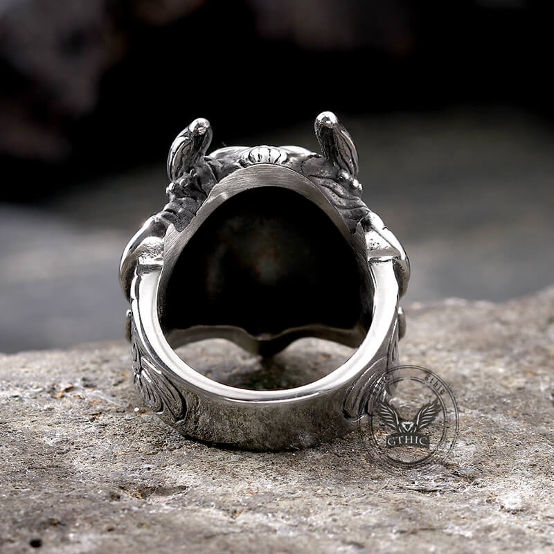 Japanese Demon Oni Stainless Steel Ring