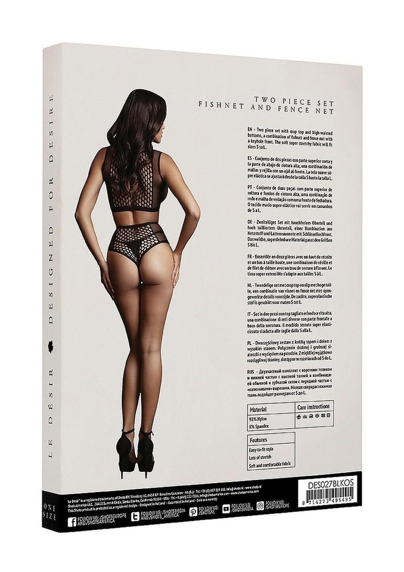 Le Désir Duo Net Keyhole Bra Set - One Size