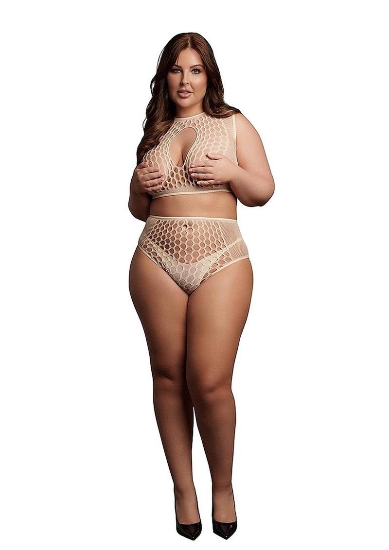 Le Désir Duo Net Keyhole Bra Set - One Size