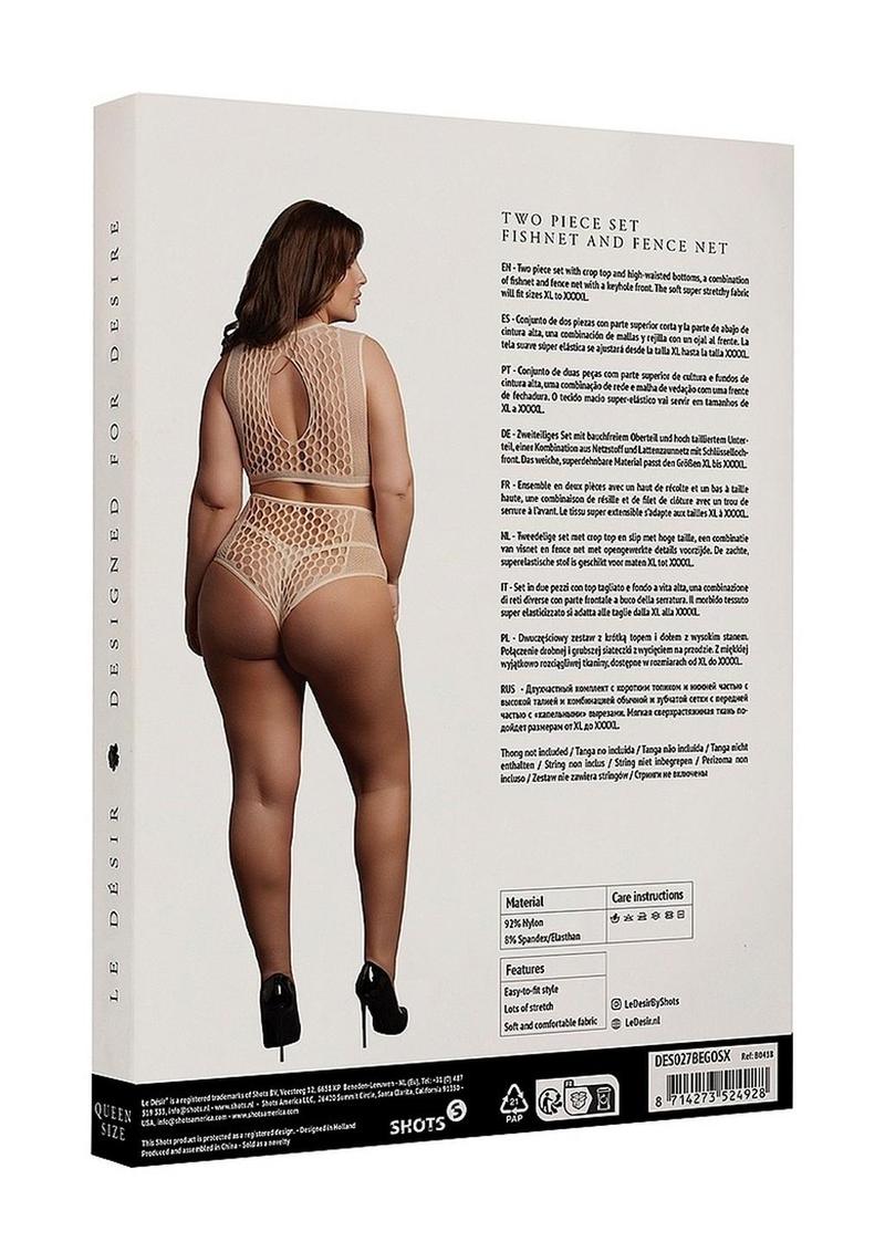 Le Désir Duo Net Keyhole Bra Set - One Size