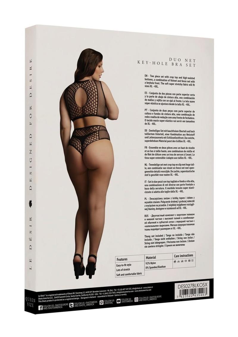 Le Désir Duo Net Keyhole Bra Set - One Size