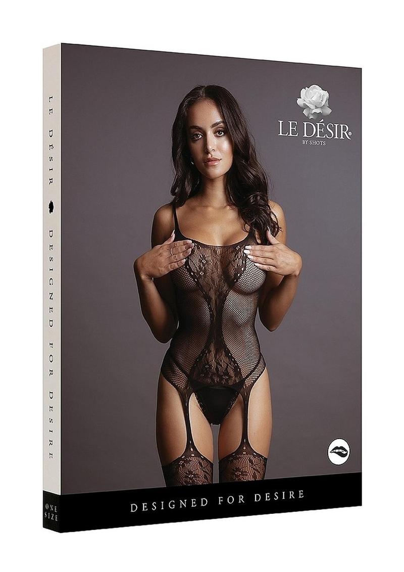 Le Désir Fishnet and Lace Bodystocking