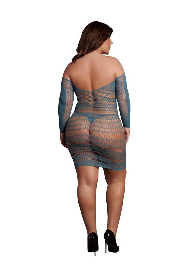 Le Désir Long Sleeved Net Mini Dress - One Size