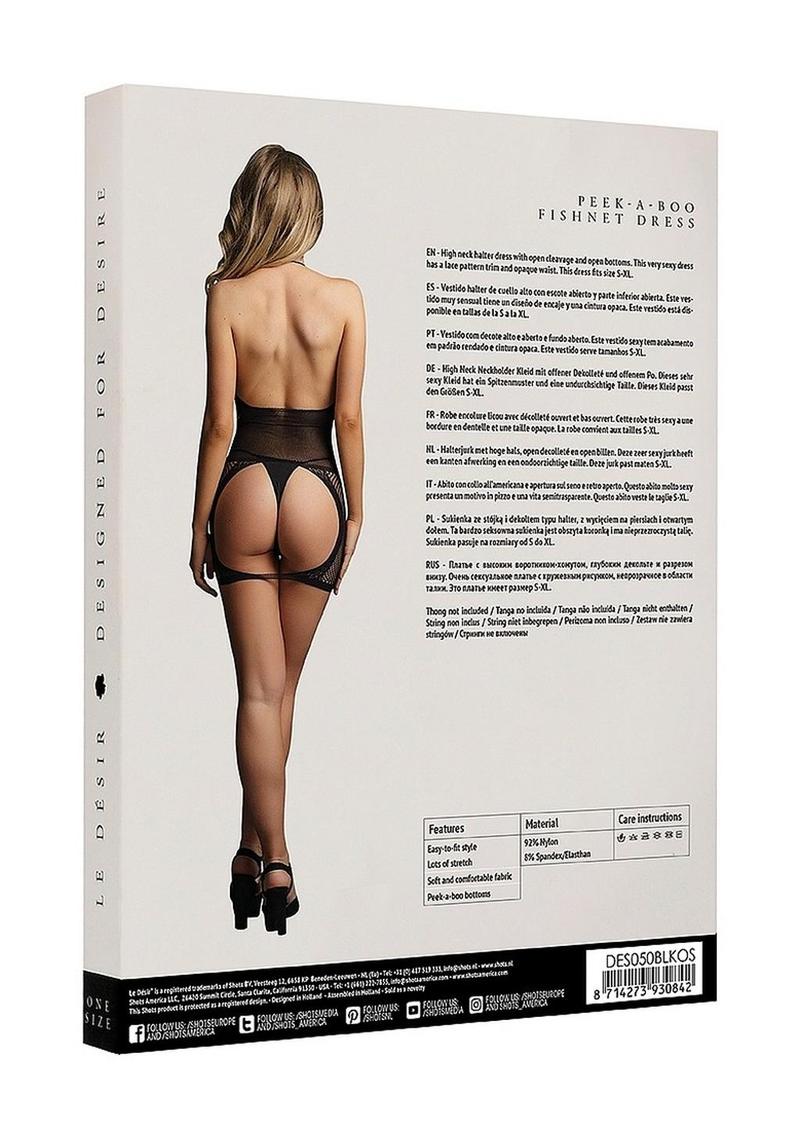 Le Désir Peek A-Boo Fishnet Dress Alluring Open