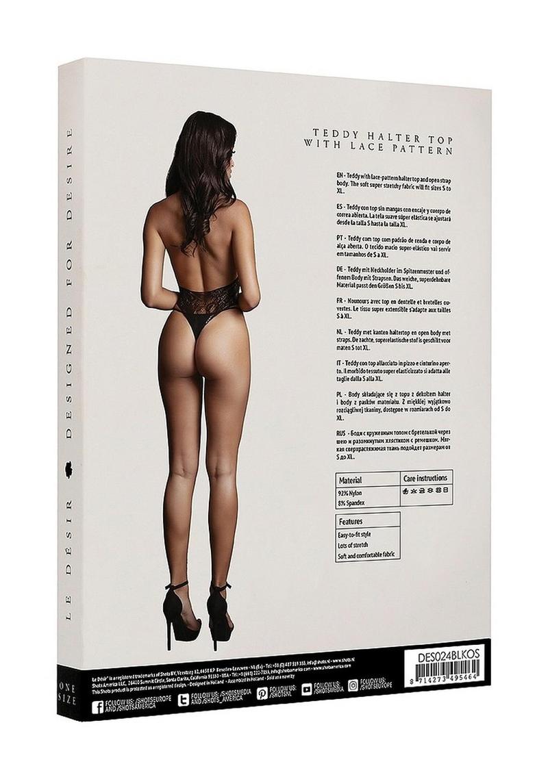 Le Désir Strappy Lace Teddy - One Size Black